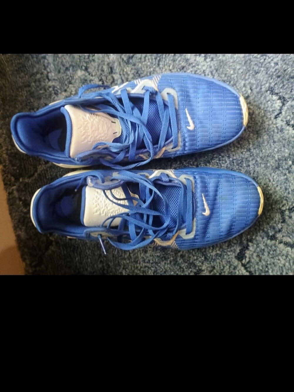 Nike Blue and White Men's Athletic Sneakers